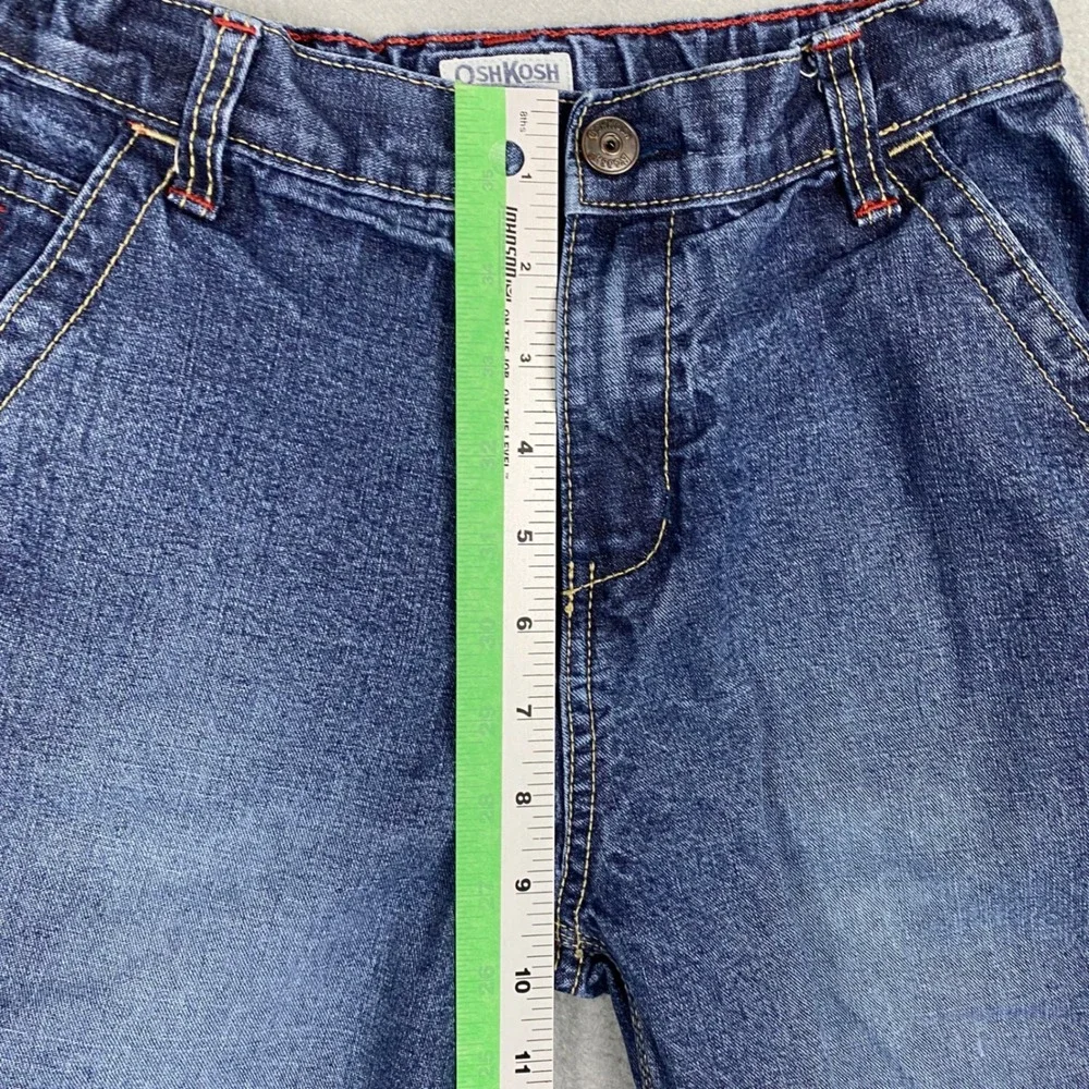 OshKosh Bgosh Carpenter Utility Denim‎ Shorts Boys Size 10 R Blue Denim Vintage